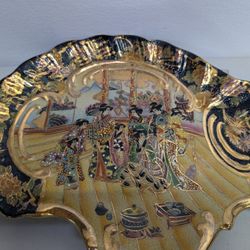 Satsuma Geisha Shell Dish