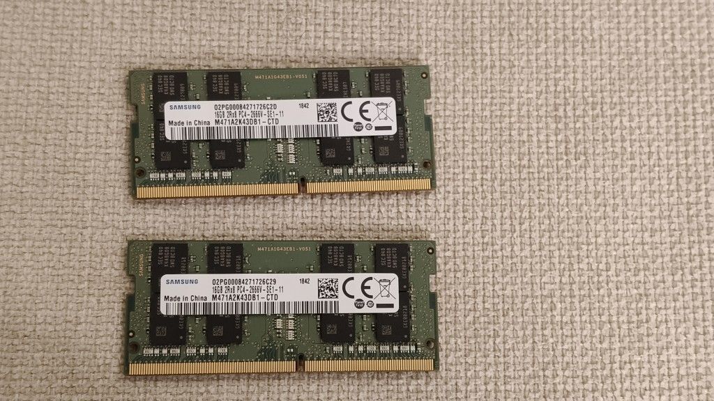 2x 16GB (32GB) RAM DDR4 SODIMM Modules