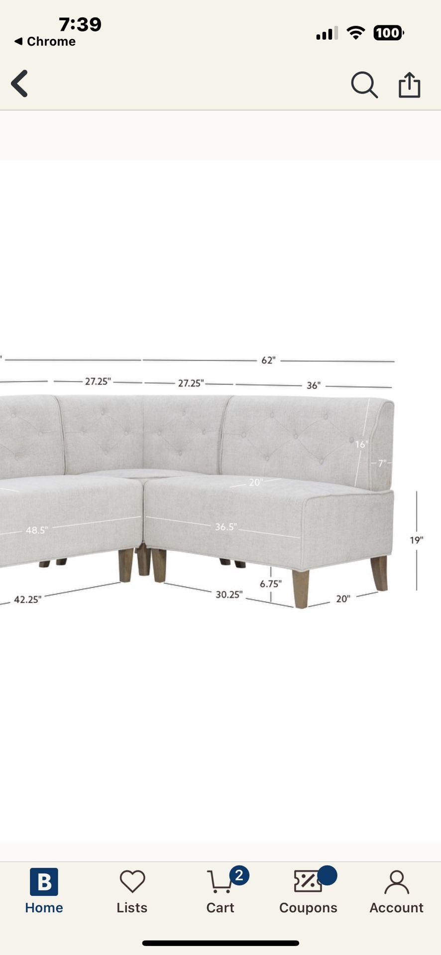 New Corner Breakfast Bench / Nook Bench