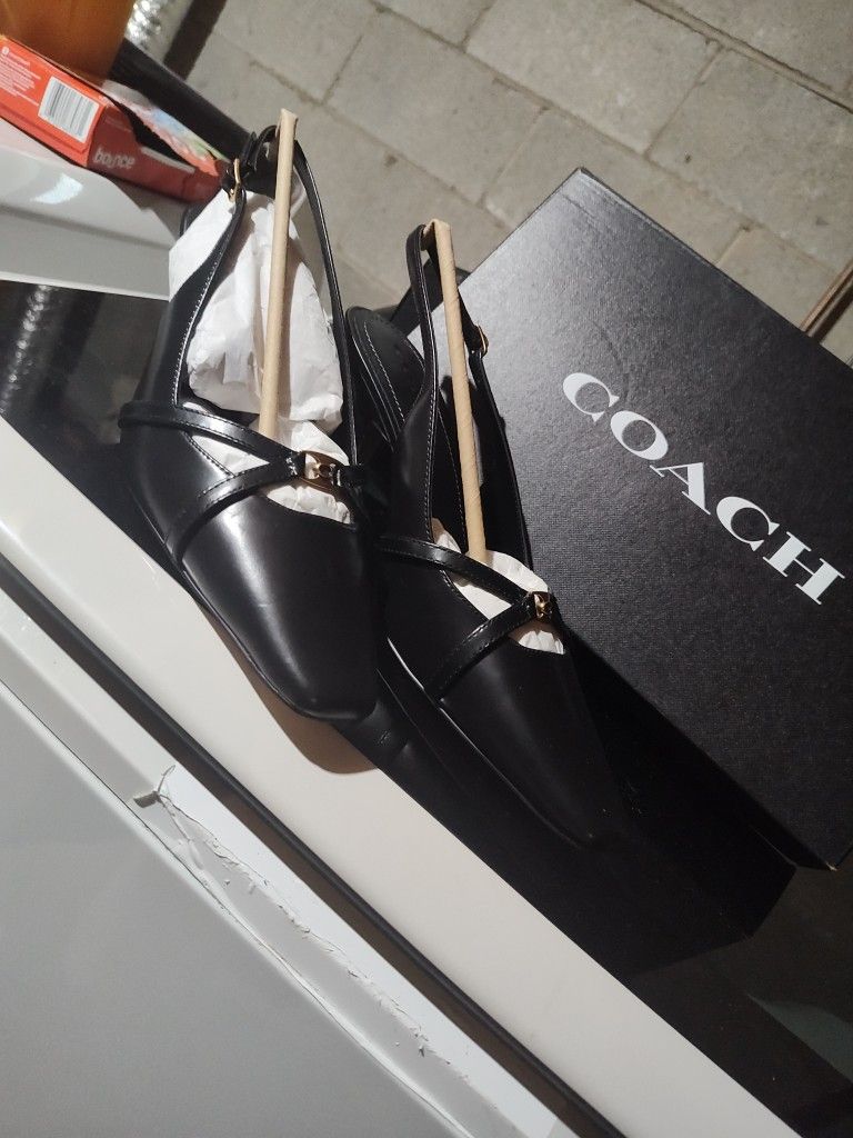 COACH
Women's Black Rowyn Slingback Pump Size 8.5 