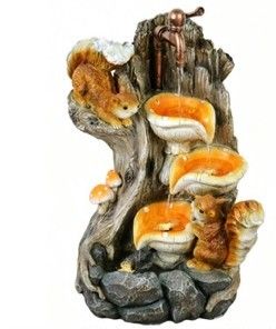 Fuente de Ardillas y Hongos en Tronco – Mayoreo $104