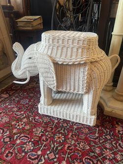 Awesome, Vintage Wicker Elephant From Wicker Warehouse