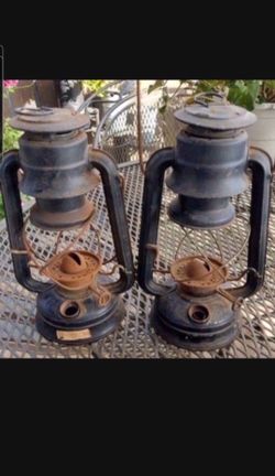 Dietz Vintage Collectible Kerosene Lamps #70 Made In Hong Kong