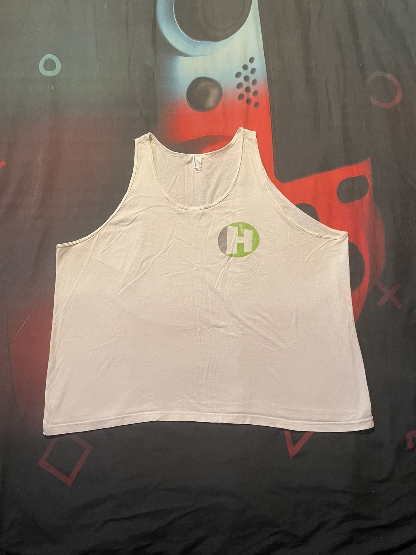 American Apparel Men’s White Tank Top Size 2XL 100% Cotton Made In Honduras