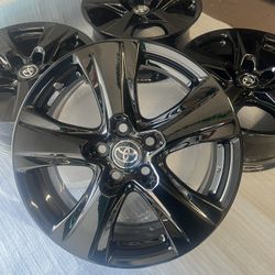 Toyota Rav4 Rims 17” OEM Factory Wheels Rines Nuevos New Gloss Black powder Coated ( Exchange Available )( Cambio Disponible ) Rav 4 Sienna Tacoma 