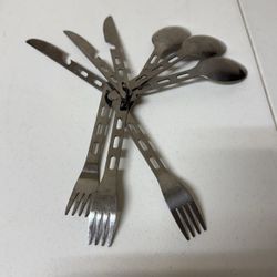 9 Piece Camping Metal Utensil Set