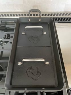 Cast Iron Griddle Pan and Press