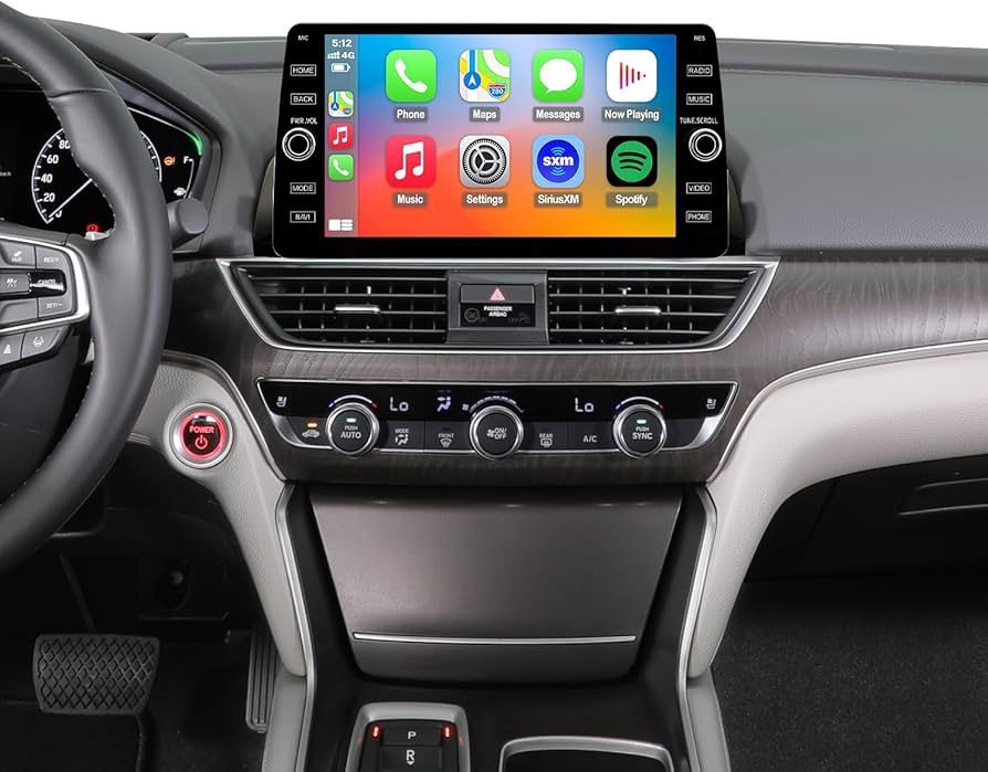 4G LTE QLED Radio for Honda Accord 10th Gen 2018-2022 Upgrade,8-Core CPU Touch Screen Stereo,Wireless CarPlay & Android Auto,Support OEM SWC and Camer