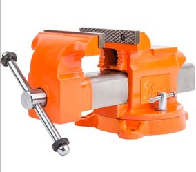 Forward 30505 Heavy Duty Bench Vise, 5 Inch Ductile Iron Bench Vice with Anvil, High-Strength Channel Steel Guide Bar and 360° Swivel Base for DIY Met