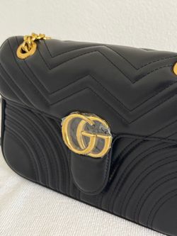 Black and gold hand bag cross body bag