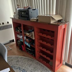 Shelves With Wine Holder