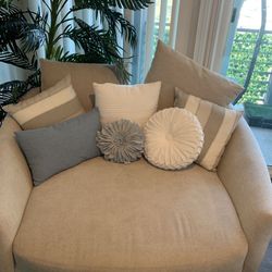 Light Brown Swivel Couch