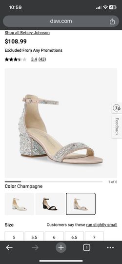 Betsy Johnson Rhinestone Heels