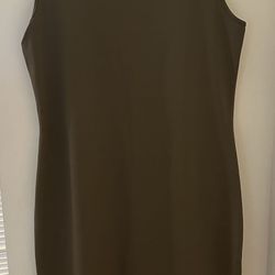 A New Day Dark Olive Sleeveless Dress – Size Small