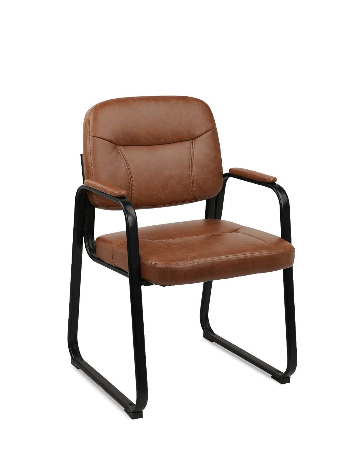 NEW! Brown Leather Office Chair (In-box)