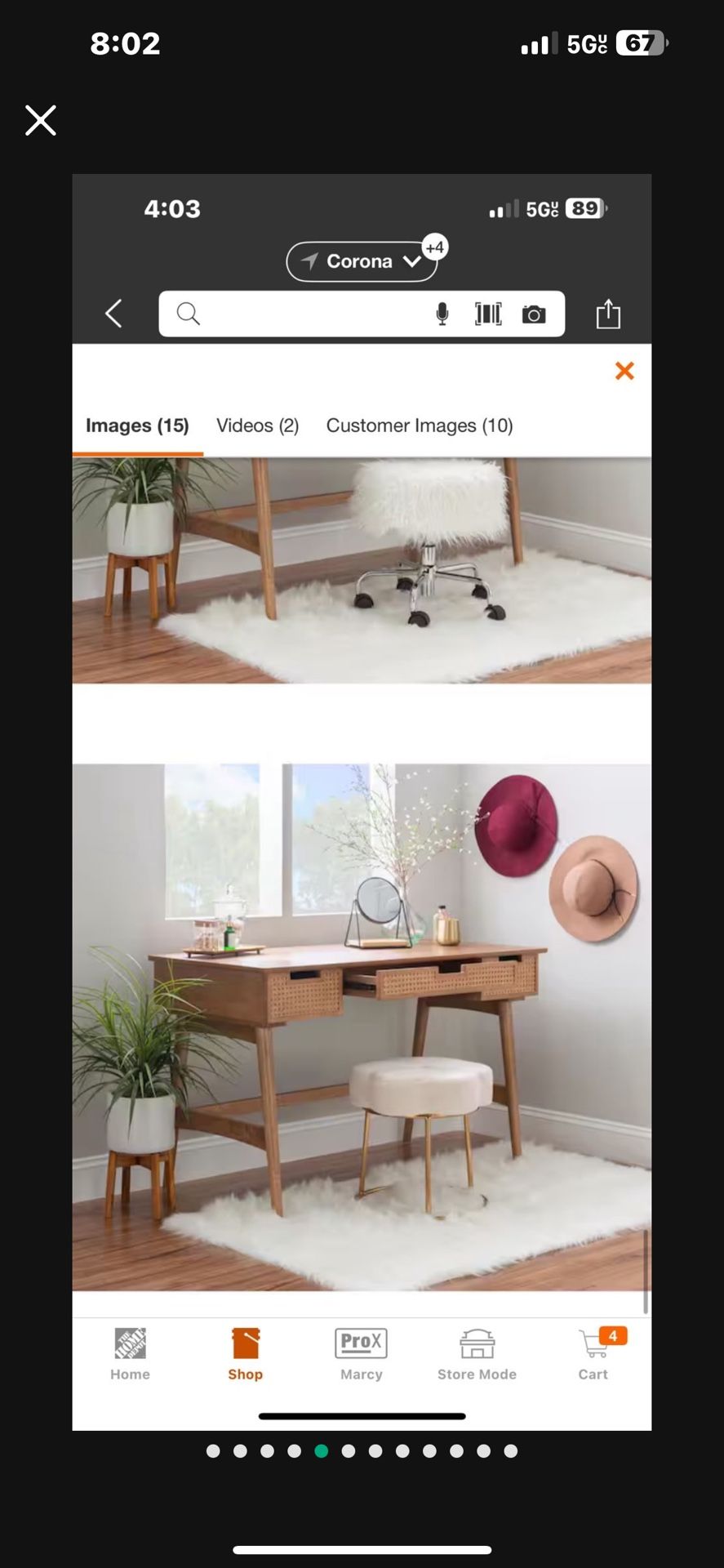 Mid Century Style desk & Chair-Home Office-Stylish Desk