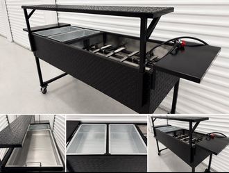 Taco Cart All Black top and side tables