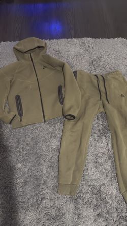Olive green Nike tech track suit