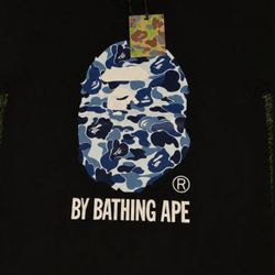 Black n navy bape shirt 