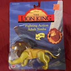 NEW Vintage The Lion King Fighting Action Adult Simba Action Figure 1994 Mattel
