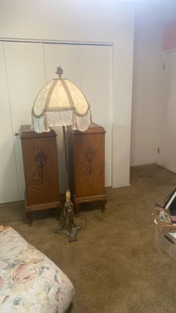 Rare 1920s Floor Lamp Babylon Lamp Shade Co Brass/Marble?!