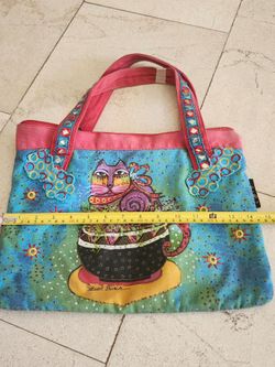 Laurel Burch Cat Teacup Stars Purse Bag Tote
