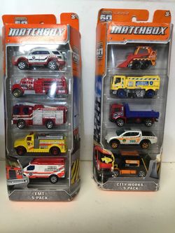 Matchbox 5-Pack Die-Cast Vehicle Sets x2
