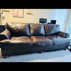 COUCH Brown 3 Seater Couch 