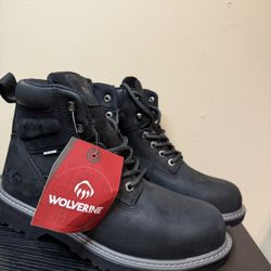 Wolverine Men’s Black Floorhand Waterproof 6" Work Boot (W10691)  Size 9EW