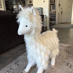 Pottery barn llama standing plush doll
