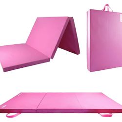 RitFit Upgraded Folding Exercise Mat, 2 Inch Thick Gymnastics Mat 3’x6’with Carrying Handles for Yoga, MMA, Stretching, Core Workouts and Home Gym Pro