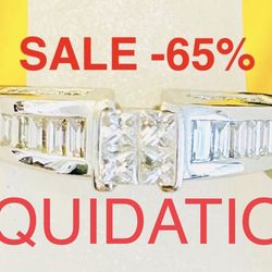 Diamond Ring Engagement NEW 1 CARAT NATURAL DIAMONDS 💎 LIQUIDATION SALE ❤️ -65% The Appraisal Is When Gold Was 1800 Today It’s $4750