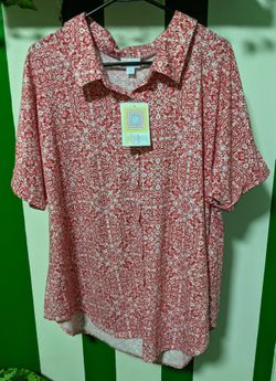 Elegant Red Print Shirt