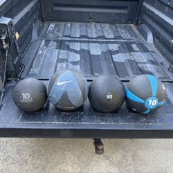 Medicine Ball Weights (3) 10lb & (1) 30lb