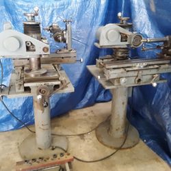 Browne & Sharpe #5 Tool & Cutter Grinders w/ Weldon Fixtures & Extra Grinding Wheels 