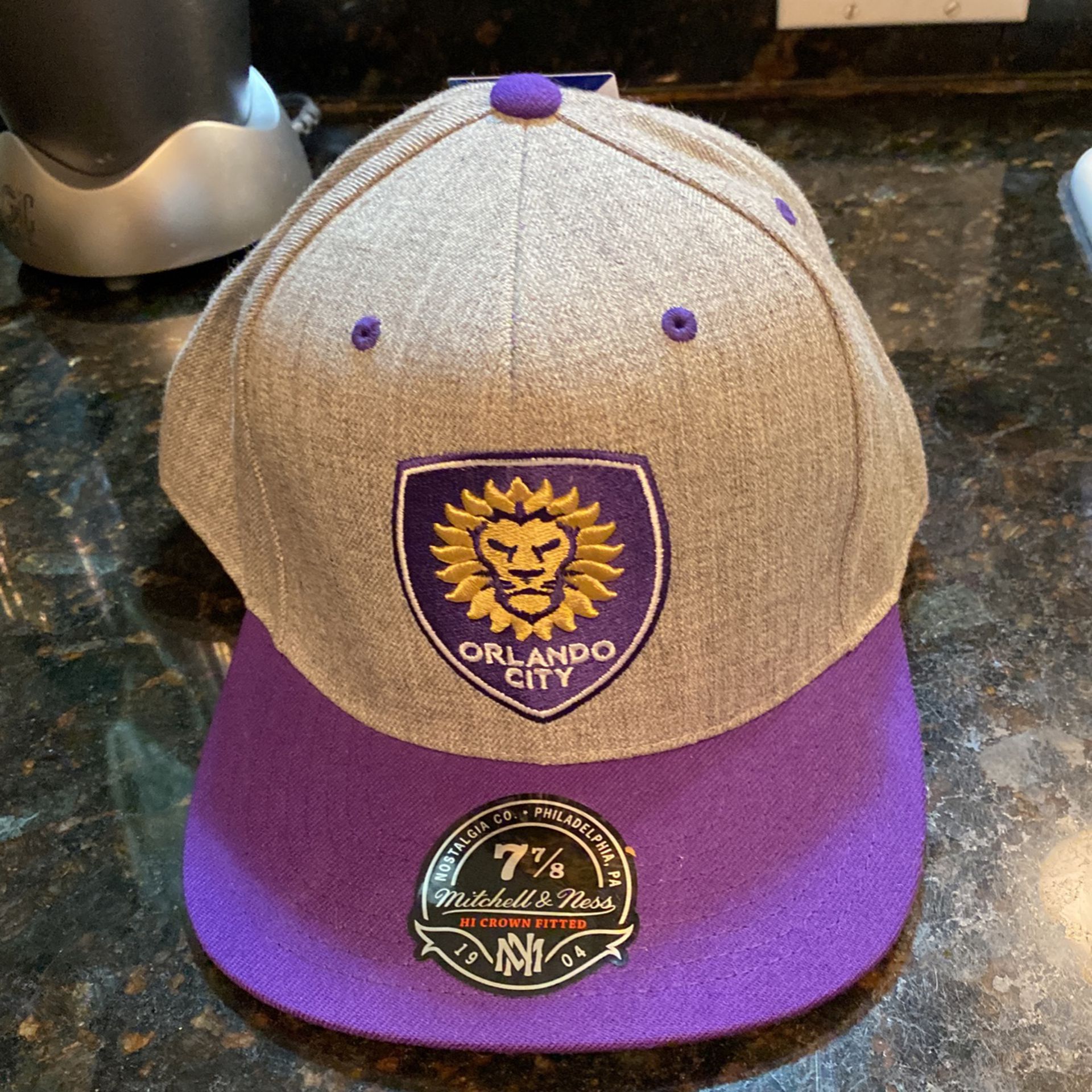 Brand New  Mitchell Ness Orlando City  Soccer  Club  Purple Gray SnapBack Hat Cap 