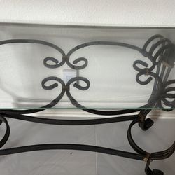 Glass side table