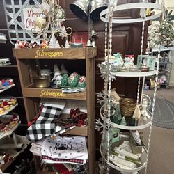 Lovely Vintage Wrought Iron & Glass Shelf