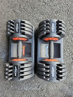 Pair Of Adjustable Dumbbells 55lbs Each 