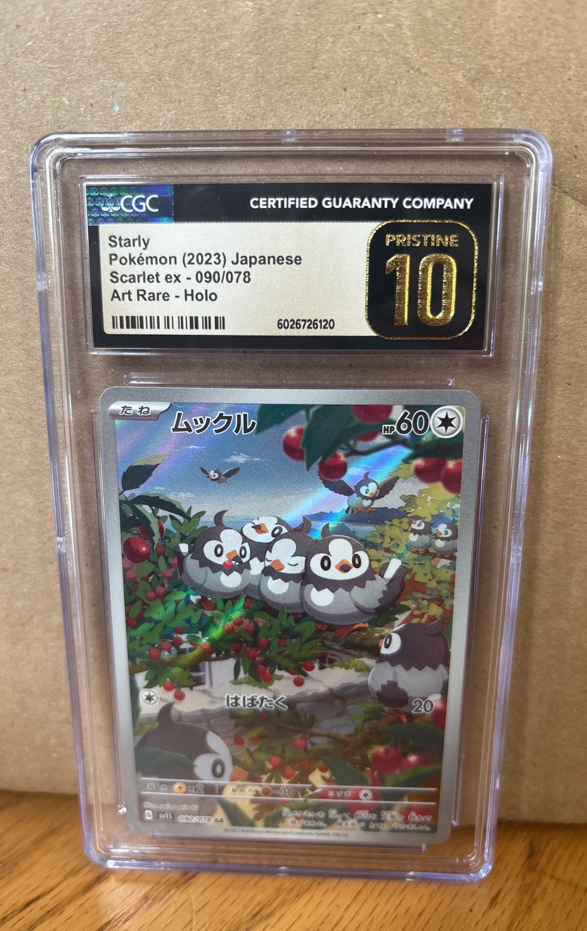 CGC Starly Art Rare In Pristine 10 Pokemon