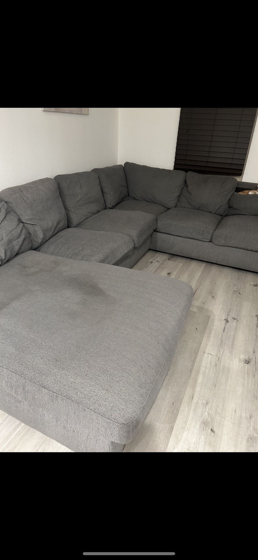 Large Grey Sectional Couch 
