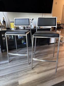 Bar chairs black stainless steel