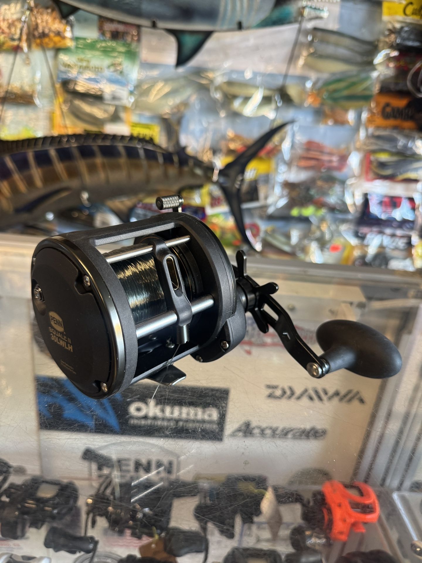 Left Handed Penn Squall II 30 LWLH Salt Water Fishing Reel New And Ready To Fish. 