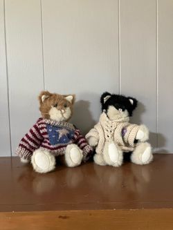 Two Boyd bears in sweaters