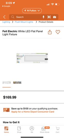 Brand New In Box Slimline 1ftx4ft Modern Ceiling Light Fuxture