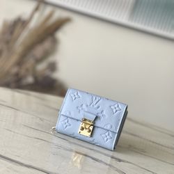 L V Blue Wallet Of Women New 