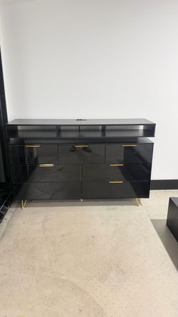 Bed with dresser