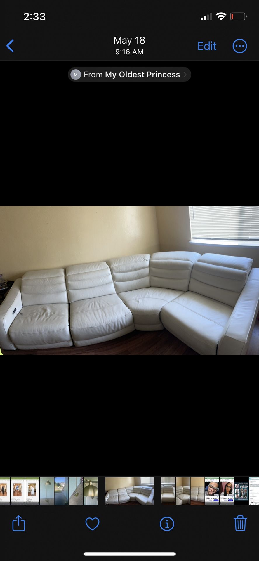 White Leather Couch