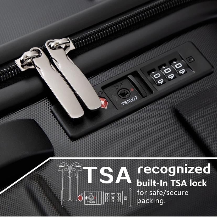 Coolife Luggage Expandable(only 28") Suitcase PC+ABS Spinner Built-In TSA lock 28in