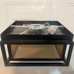 CNG Home Lighting 2-Light Farmhouse Flush Mount Ceiling Light Fixture Black and Gold new in box